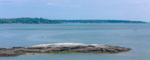 Fort Gorges rocky shore in Casco Bay; Photo Credit: Peter G. Morneau Photography
