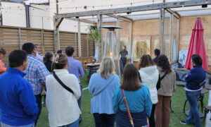 Group enjoying Axe Pit Garden; Photo Credit: The Axe Pit