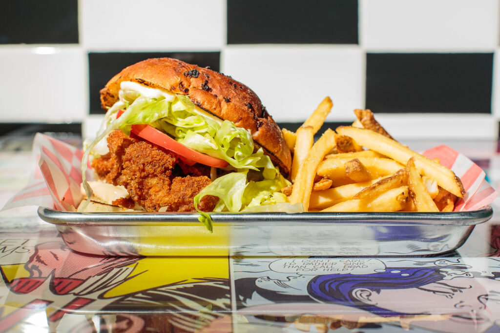 Sandwich and Fries at A&C Soda Shop. Photo Credit: Bonnie Durham Sandwich and Fries at A&C Soda Shop. Photo Credit: Bonnie Durham