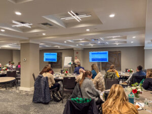 Winter presentation to meeting group; Photo Credit: Lauren Witt at Visit Portland