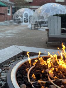 Igloos and Firepit. Photo Credit: Visit Portland