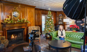 Maine Life interview filming; Photo Credit: Lauren Peters at Visit Portland