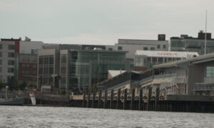 View of Portland's Ocean Gateway from Casco bay; Photo Credit: Digital Edge