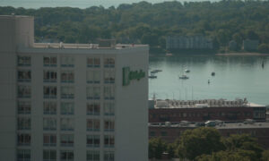 View of Holiday Inn by the Bay and Casco Bay; Photo Credit: Digital Edge