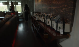 Gift bags lined for visitors; Photo Credit: Digital Edge