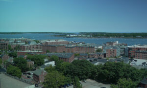 Aerial view of Portland and Casco Bay; Photo Credit: Digital Edge