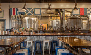 Interior of Camp Pennant dinning; Photo Credit: Peter G. Morneau Photography