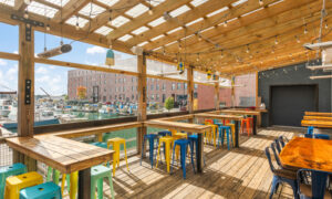 Camp Pennant Rooftop dinning; Photo Credit: Peter G. Morneau Photography