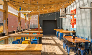 Camp Pennant Rooftop dinning; Photo Credit: Peter G. Morneau Photography