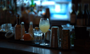 Drinks sitting on bartop; Photo Credit: Digital Edge