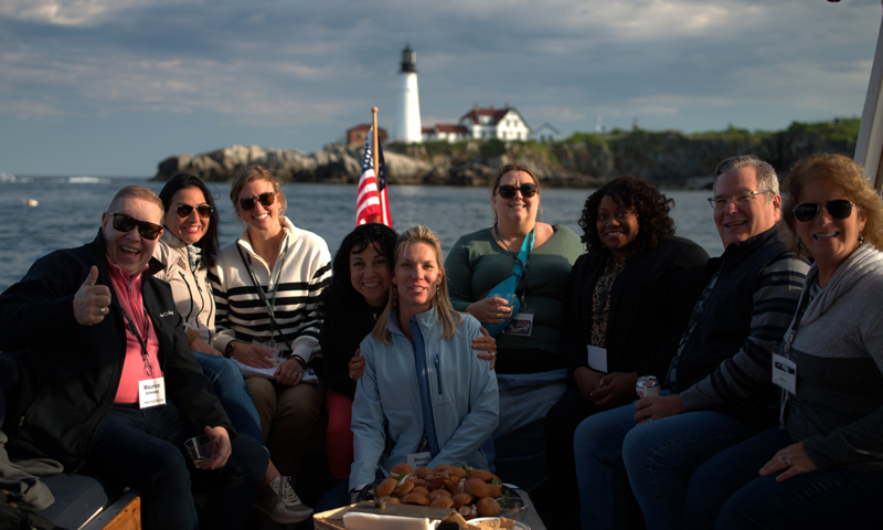 Group boat ride to Portland Head Light; Photo Credit: Digital Edge