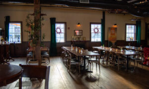 Boone's dinning or meeting space; Photo Credit: Lauren Witt at Visit Portland