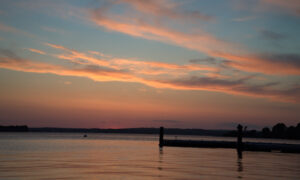 Vibrant sunset over Casco Bay; Photo Credit: Digital Edge