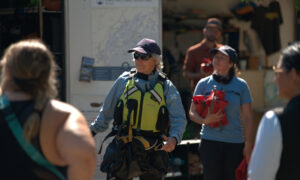 Group hearing paddle board instructions; Photo Credit: Digital Edge