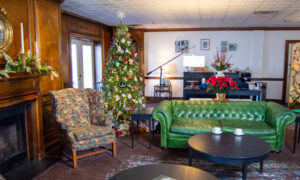 Cozy tea room during winter; Photo Credit: Lauren Witt at Visit Portland