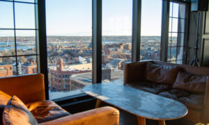 Top of the East Interior + view; Photo Credit: Lauren Witt at Visit Portland