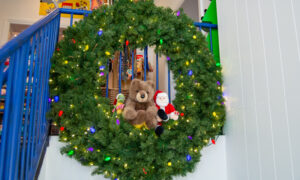 Winter and Christmas display in Freeport toy store; Photo Credit: Lauren Witt at Visit Portland