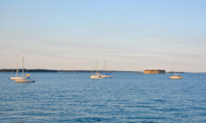 Fort Gorges in Casco Bay; Photo Credit: Lauren Witt at Visit Portland