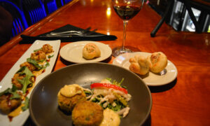 Dinner spread at Davids; Photo Credit: Lauren Witt at Visit Portland