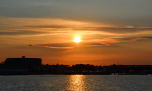 Portland skyline at sunset; Photo Credit: Lauren Witt at Visit Portland