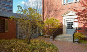 Exterior of Longfellow home side garden; Photo Credit: Lauren Witt at Visit Portland