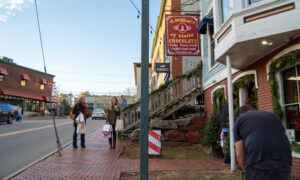 Walking into Wilbur's Chocolate in Freeport; Photo Credit: Lauren Witt at Visit Portland