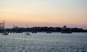 Portland skyline at sunset; Photo Credit: Lauren Witt at Visit Portland