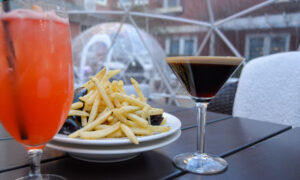 Harbor Bistro Igloos; Photo Credit: Lauren Witt at Visit Portland