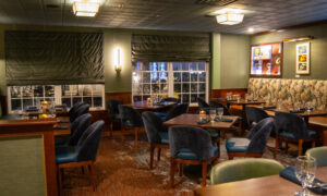 Hotel restaurant at night; Photo Credit: Lauren Witt at Visit Portland