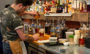 Sur Lie bar and drinks; Photo Credit: Lauren Witt at Visit Portland