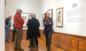 People walking through exhibit; Photo courtesy of the Farnsworth Art Museum