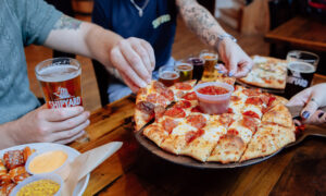 Pizza at Shipyard Brewing; Photo Credit: Guided Marketing Services