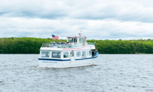 Maine Maritime boat in the ocean: Photo Credit: Maine Maritime Museum