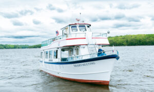 Maine Maritime boat in the ocean: Photo Credit: Maine Maritime Museum