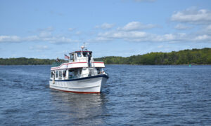 Maine Maritime boat in the ocean: Photo Credit: Maine Maritime Museum