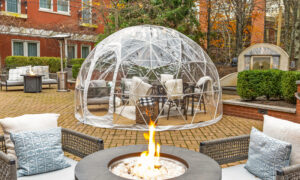 Harbor Bistro igloos during the day; Photo Credit: Mitch Powers from Powerhouse Media