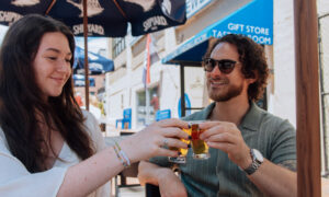 Flight Outside Shipyard Tasting Room; Photo Credit: Guided Marketing Services