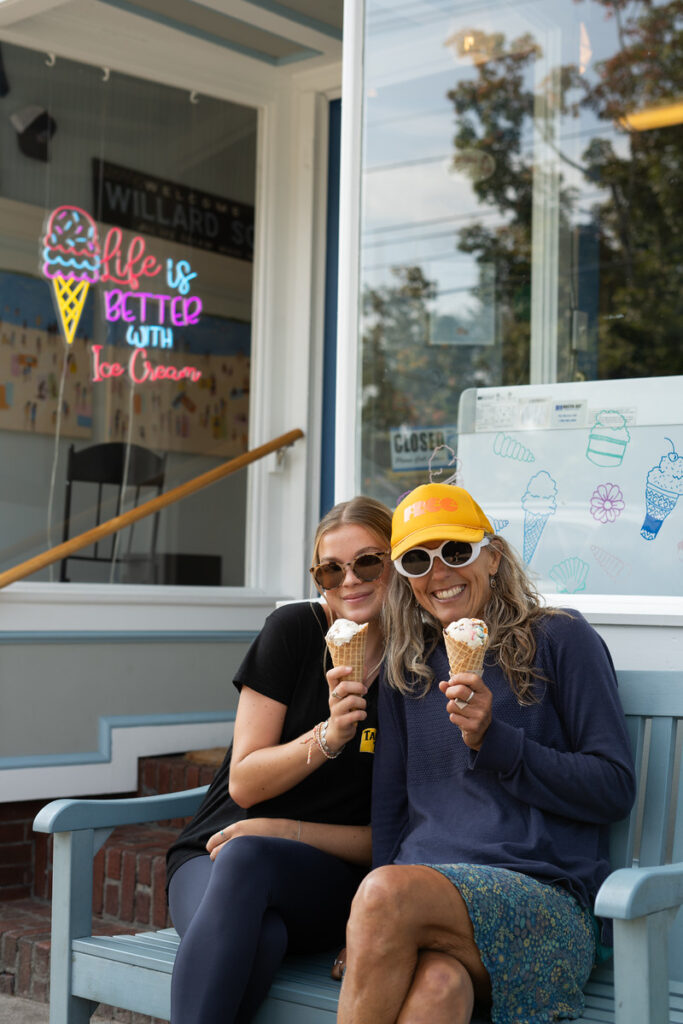 Eating Ice Cream. Photo Provided by Willard Scoops Eating Ice Cream. Photo Provided by Willard Scoops