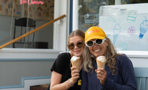 Eating Ice Cream. Photo Provided by Willard Scoops