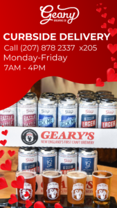 Geary Brewing Co curbside pickup; Photo Credit: Geary Brewing Co Brewing