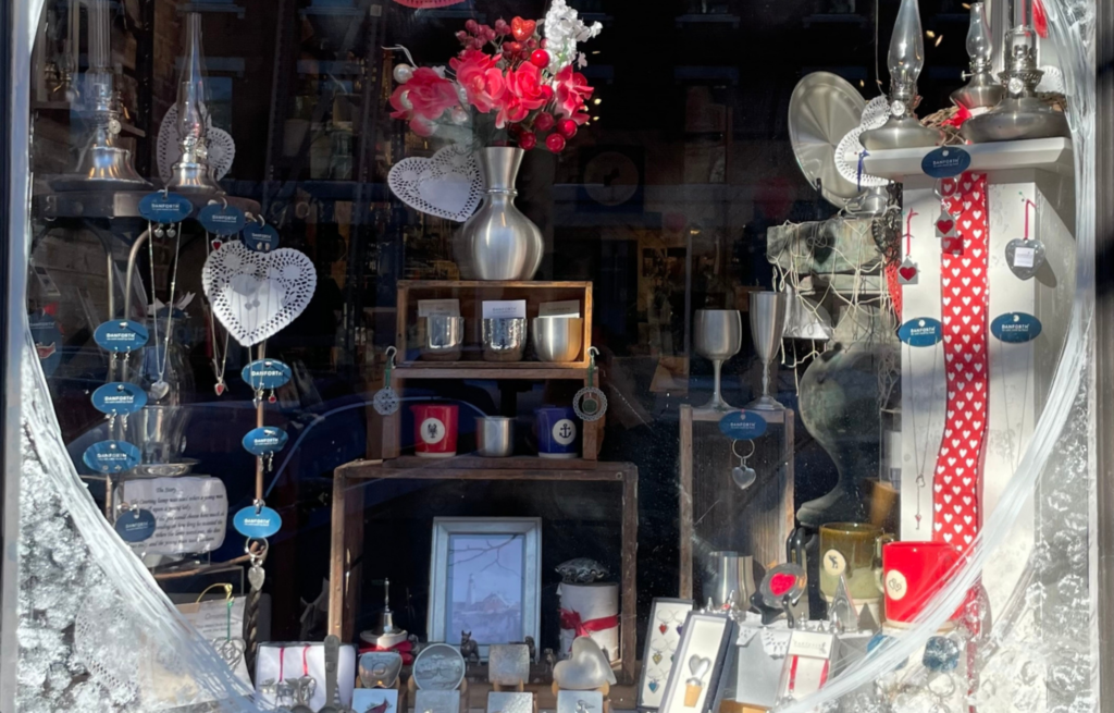 Window Display. Photo Provided by Danforth Pewter Window Display. Photo Provided by Danforth Pewter