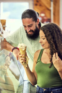 Couple eating Ice Cream. Photo credit: Lone Spruce