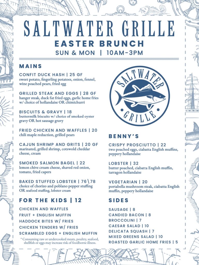 Easter Brunch at Saltwater Grill - Photo Courtesy of Saltwater Grille Easter Brunch at Saltwater Grill - Photo Courtesy of Saltwater Grille