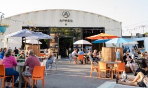 Apres Front Patio. Photo Credit: Jaimee Morse Photography