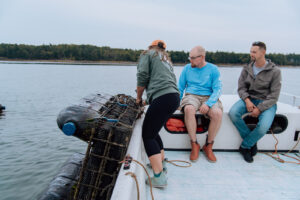 Nauti Sisters Sea Farm Oyster Farm Tour. Photo Credit: Emily Zolo