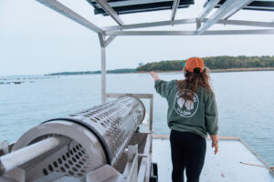 Nauti Sisters Sea Farm Oyster Farm Tour. Photo Credit: Emily Zolo
