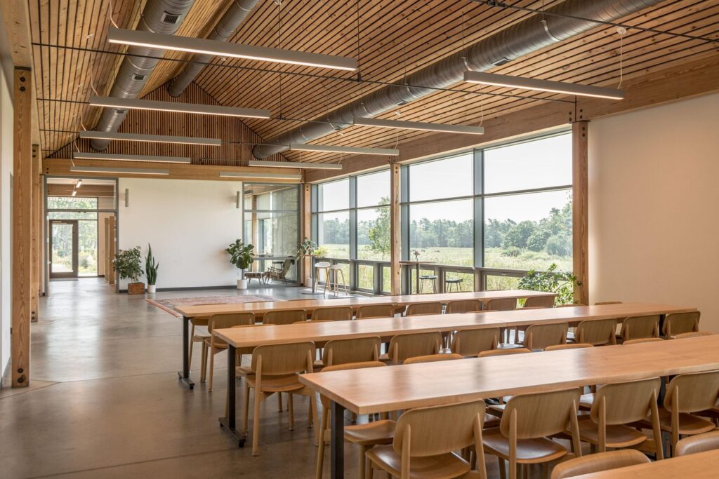 Wolfe's Neck Center Meeting Space. Photo Credit: Peter G. Morneau Photography