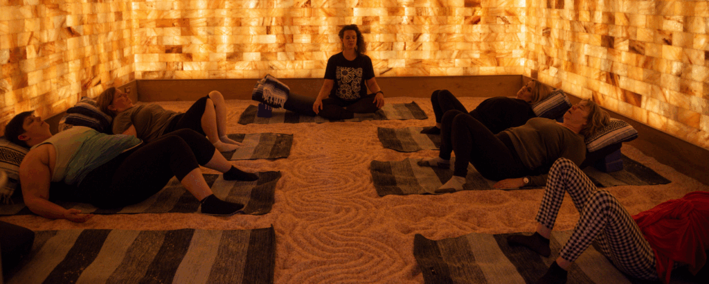 Salt Cave Yoga Ashley Flowers Yoga, Photo Credit: Capshore Photography Salt Cave Yoga Ashley Flowers Yoga, Photo Credit: Capshore Photography