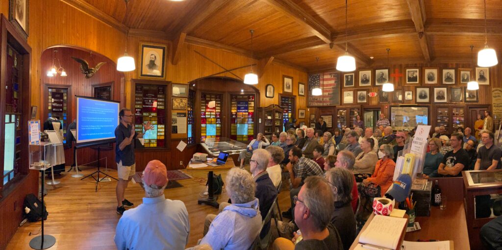 Lecture. Photo Credit: Fifth Maine Museum Lecture. Photo Credit: Fifth Maine Museum