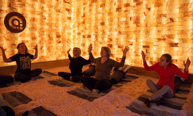 Salt Cave Yoga Ashley Flowers Yoga, Photo Credit: Capshore Photography Salt Cave Yoga Ashley Flowers Yoga, Photo Credit: Capshore Photography